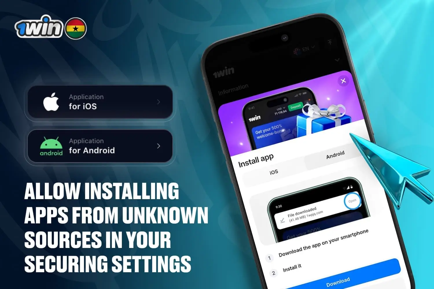 allow installing apps from unknown sources in your securing settings