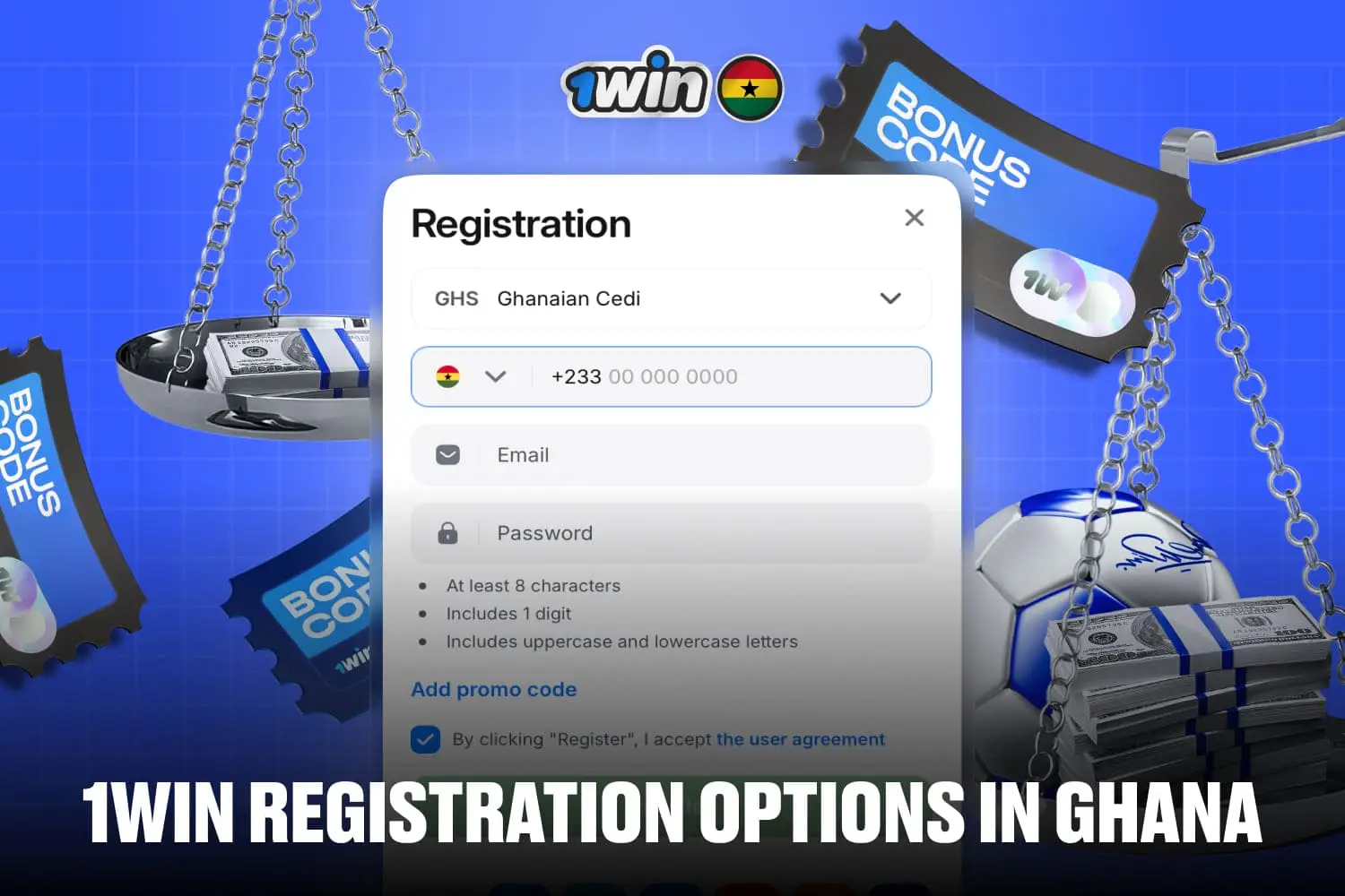 1win Register: How to Sign Up for Ghana Players?